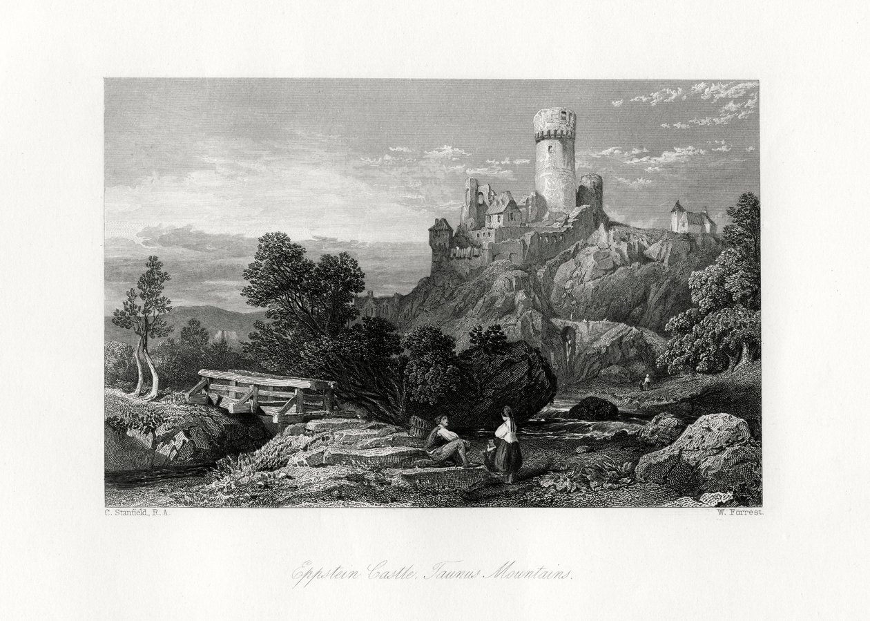 Eppstein Castle, Taunus Mountains, Germany, 19th Century by W. Forrest