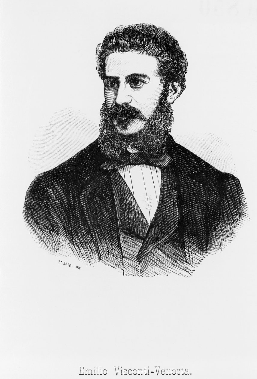 Portrait of Emilio, Marquis Visconti-Venosta, Italian statesman and diplomat by John Ward Dunsmore