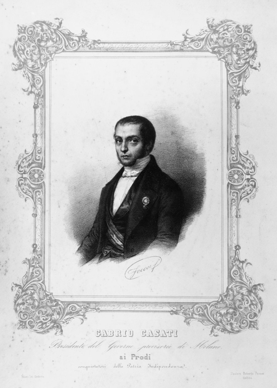 Portrait of Gabrio Casati, Italian politician by John Ward Dunsmore