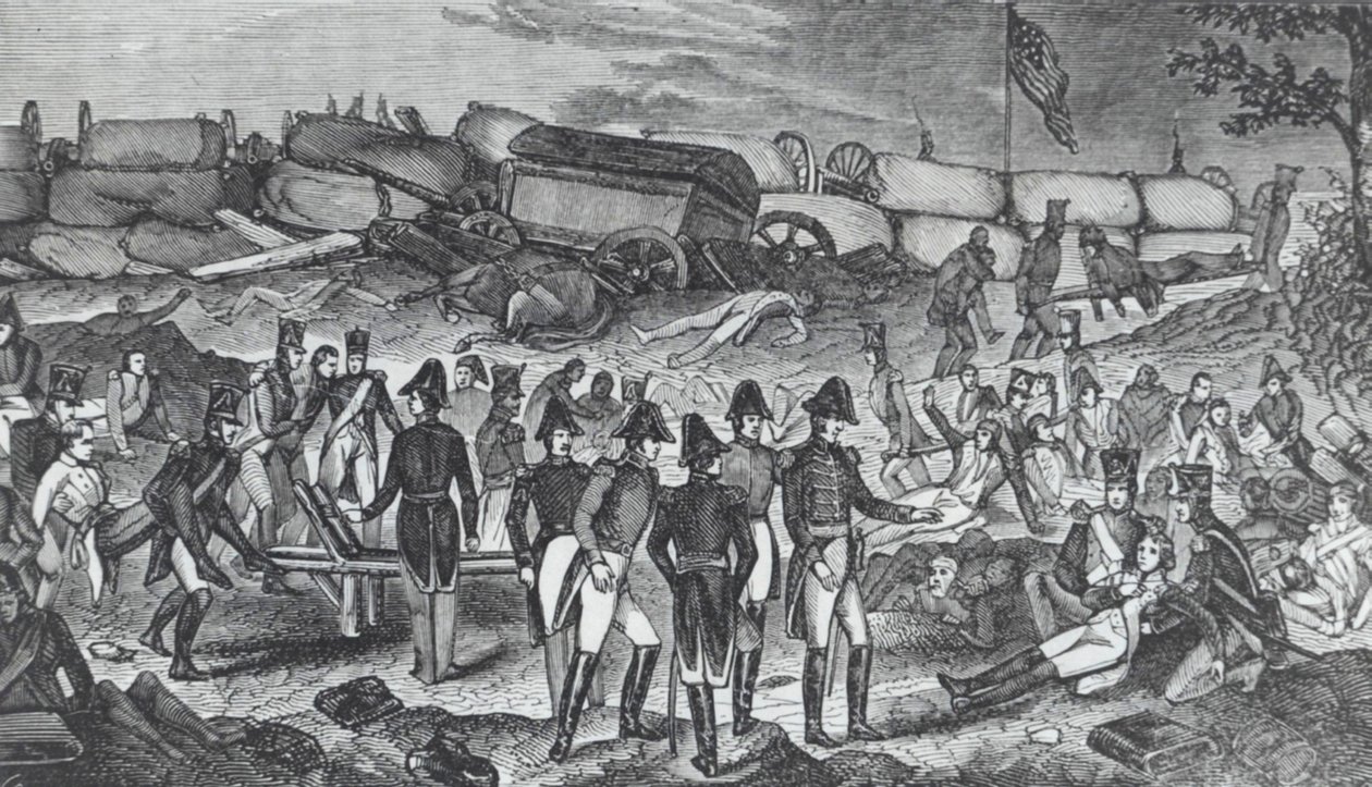 Wounded Soldiers in the Aftermath of the Battle of New Orleans by John Ward Dunsmore