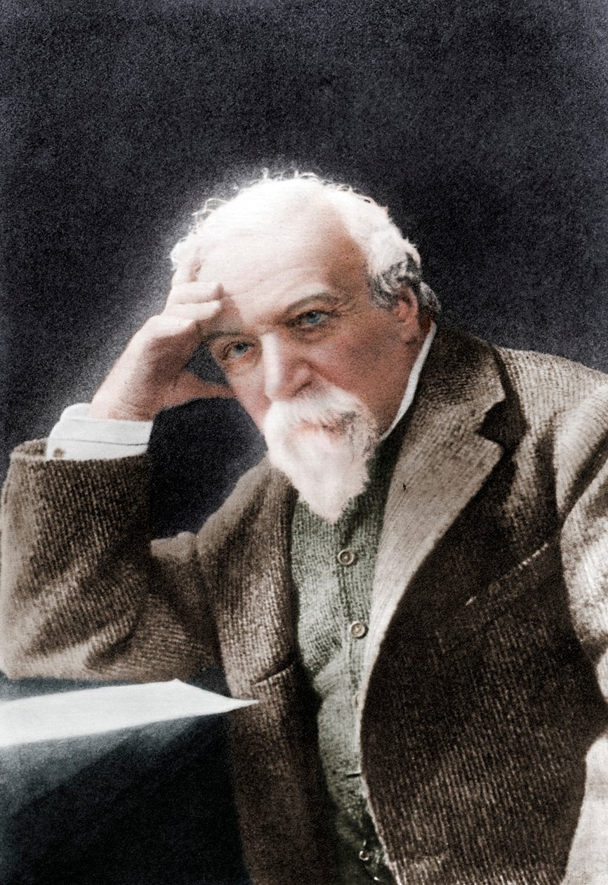 Robert Browning, English poet and playwright, late 19th century by W H Grove