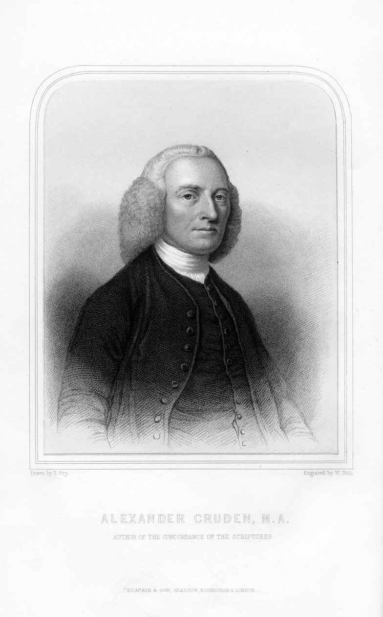 Alexander Cruden, Author of a Concordance to the Bible by W. Holl