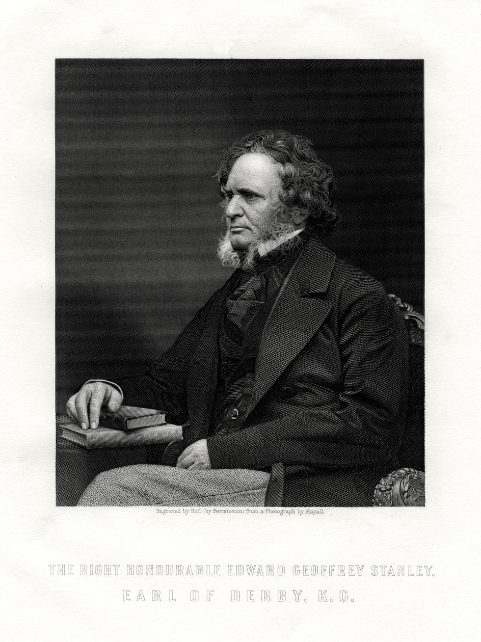 Edward Geoffrey Smith-Stanley, 14th Earl of Derby, British Statesman by W. Holl