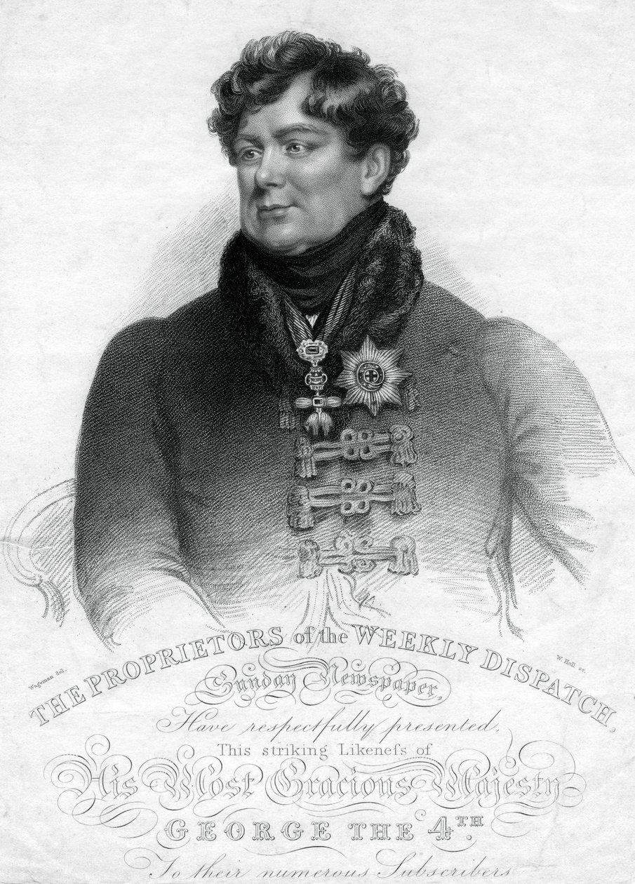 George IV, King of the United Kingdom and Hanover, 19th century by W. Holl