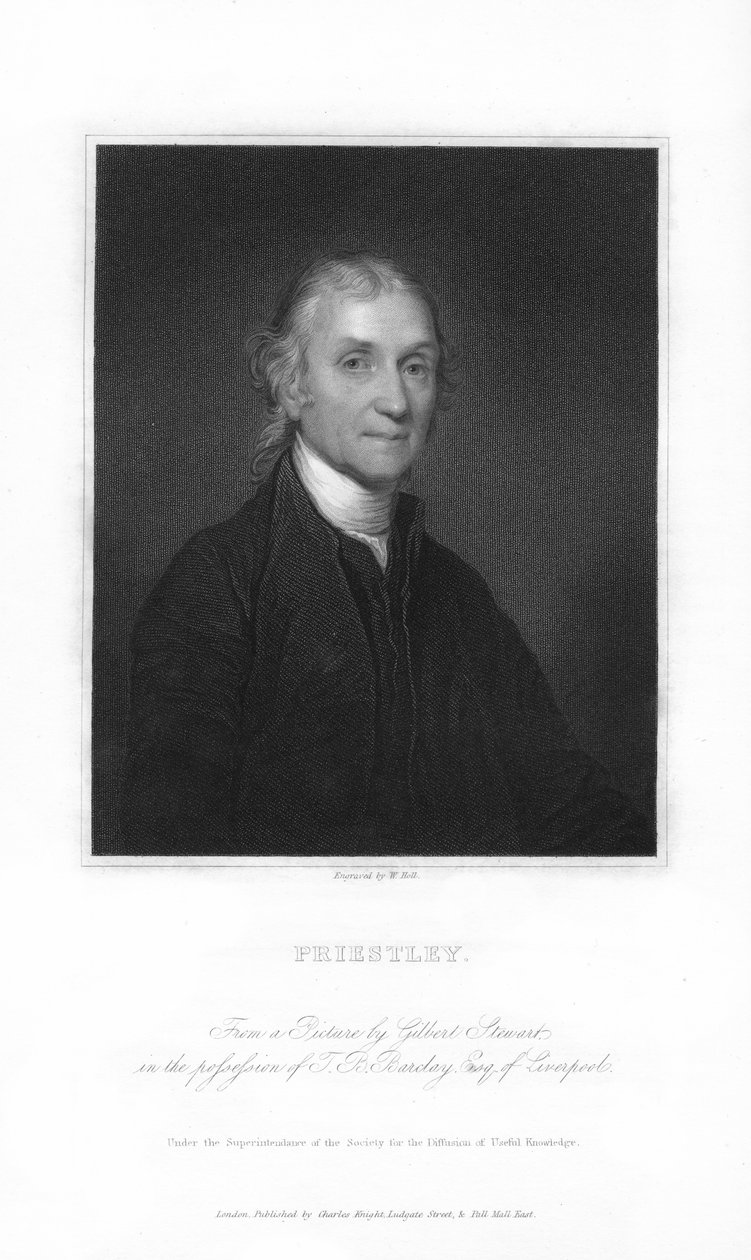 Joseph Priestley, English Chemist and Presbyterian Minister, 1836 by W. Holl