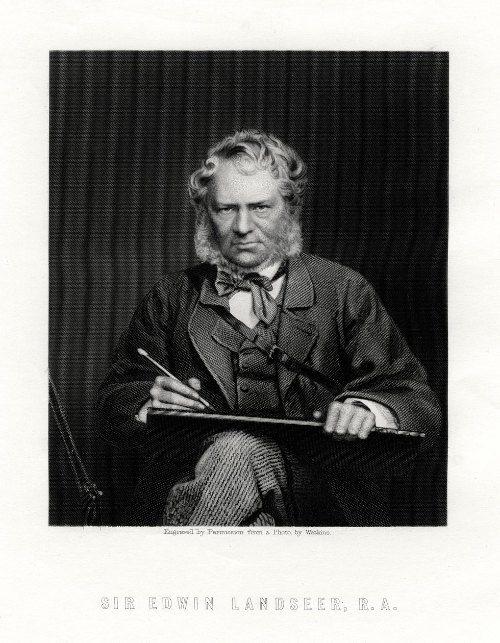 Sir Edwin Henry Landseer 1802-1873, British Painter, 19th century by W. Holl