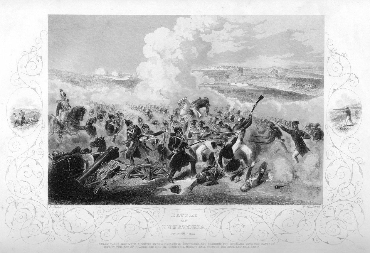 The Battle of Eupatoria during the Crimean War by W. Hulland
