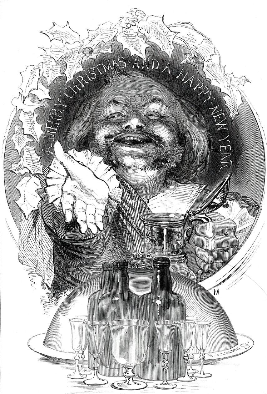A Merry Christmas and a Happy New Year, 1845 by W. J. Linton