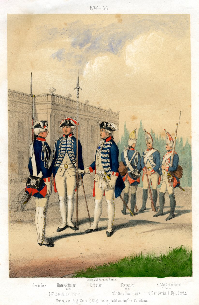 German military uniforms, 1740-1786, 19th century by W Korn