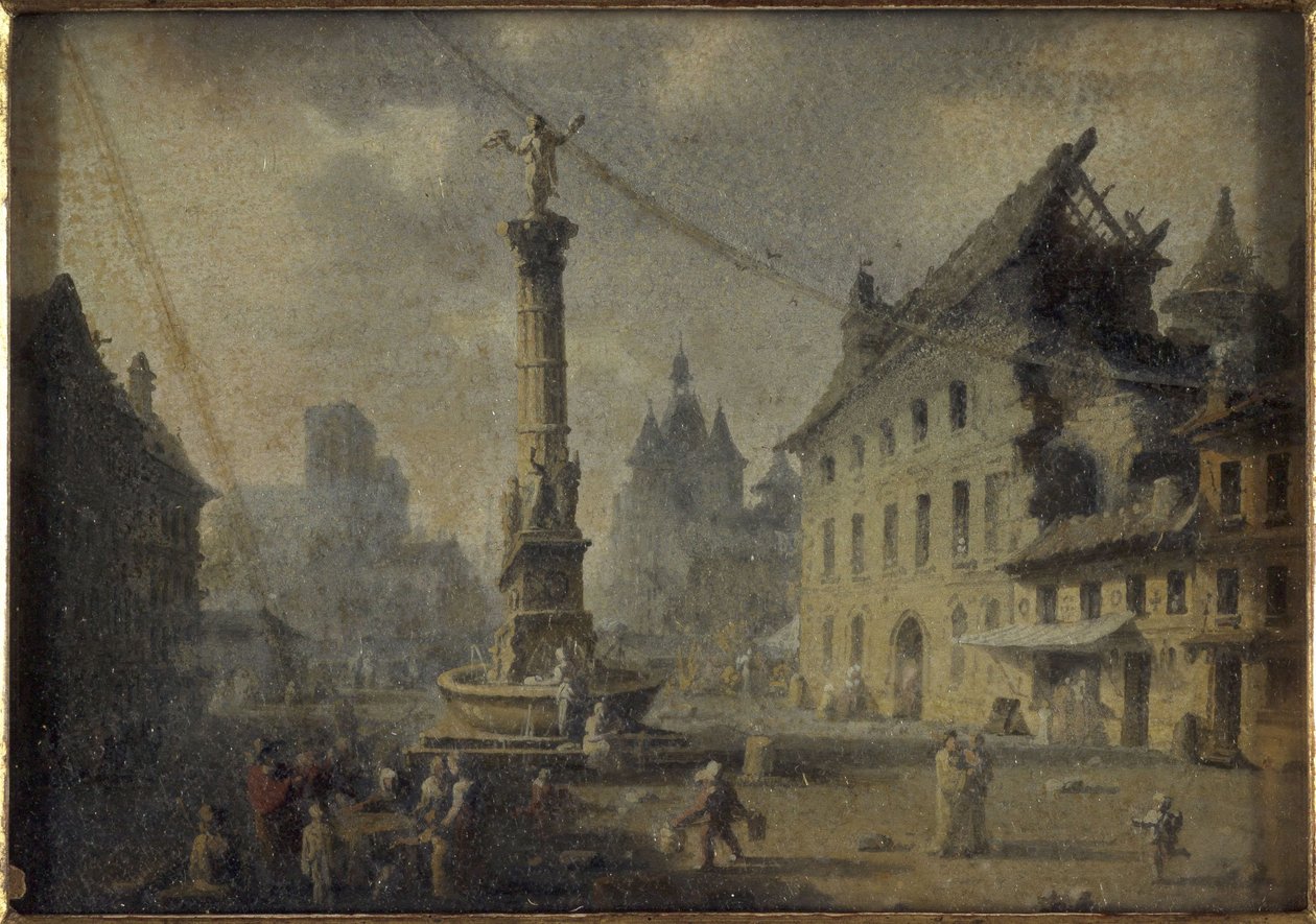 Place du Châtelet, in 1809 by W. Lebelle