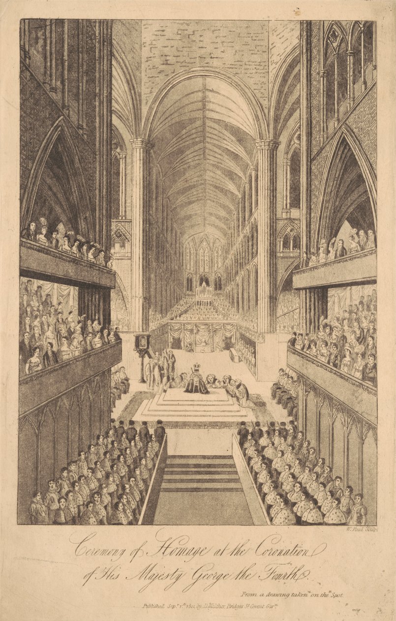 Ceremony of Homage at the Coronation of His Majesty George the Fourth by W. Read