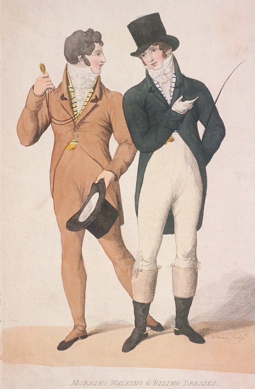 Morning Walking and Riding Dresses, c1810 by W Read