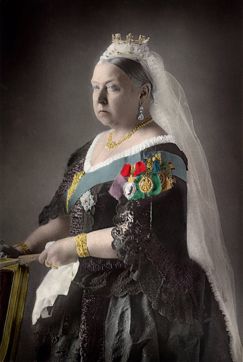 Queen Victoria (1819-1901) of the United Kingdom. Photograph by W. and D. Downey, from The Cabinet Portrait Gallery England by W. and D. Downey
