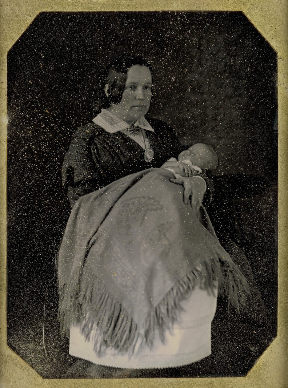 Mrs. Thomas Ustick Walter and Her Deceased Child, ca. 1846 by William and Frederick Langenheim