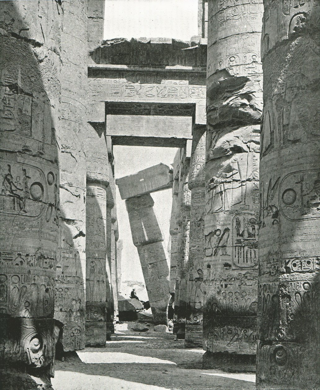 Columns of the Hypostyle Hall, Karnak, Egypt, 1895 by W and S Ltd
