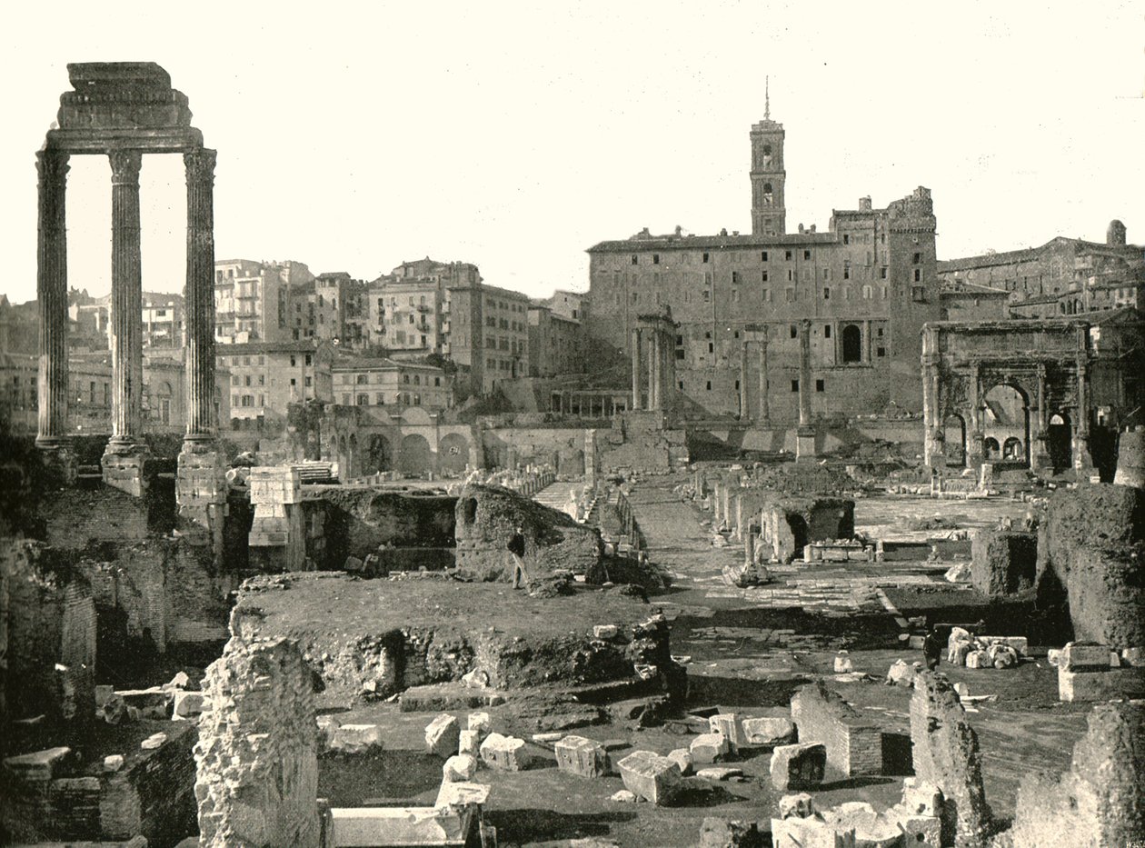 General view of the Forum, Rome, Italy, 1895 by W and S Ltd