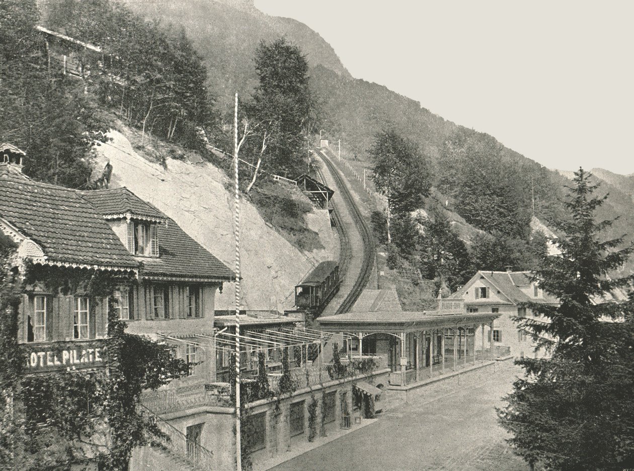 Starting Point of the Pilatus Railway, Alpnachstad, Switzerland by W and S Ltd