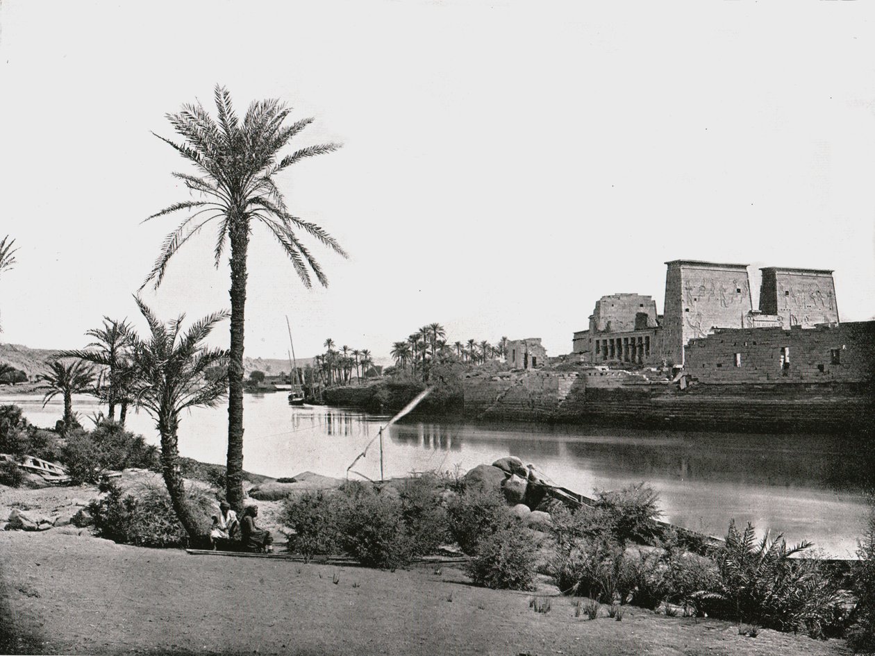 Temple of Isis, Philae, Egypt, 1895 by W and S Ltd