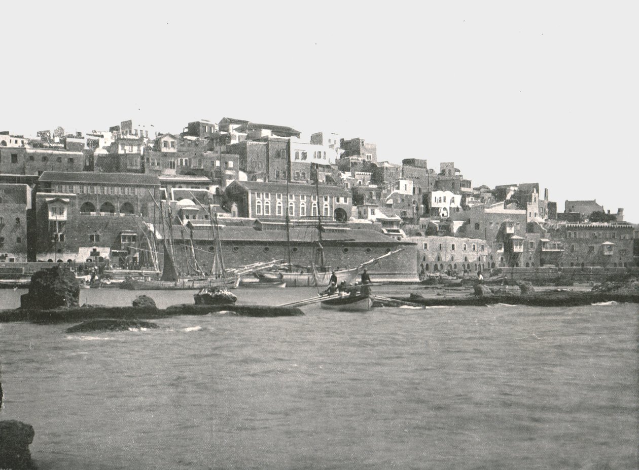 View from the Sea, Jaffa, Palestine, 1895 by W and S Ltd