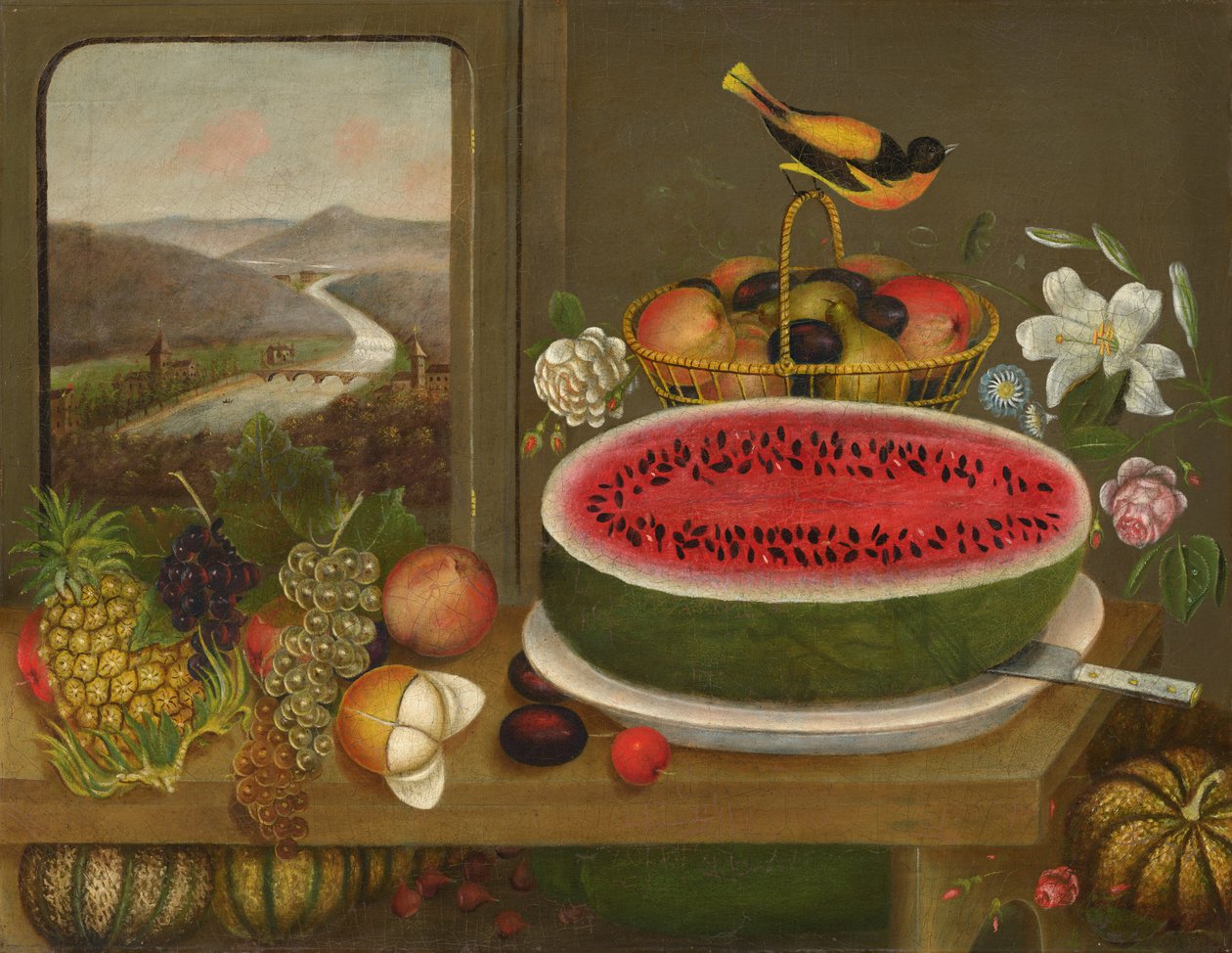 Fruit and Baltimore Oriole by Wagguno Wagguno