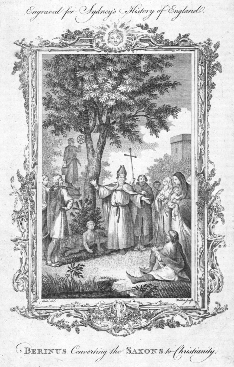 Berinus Converting the Saxons to Christianity by Walker