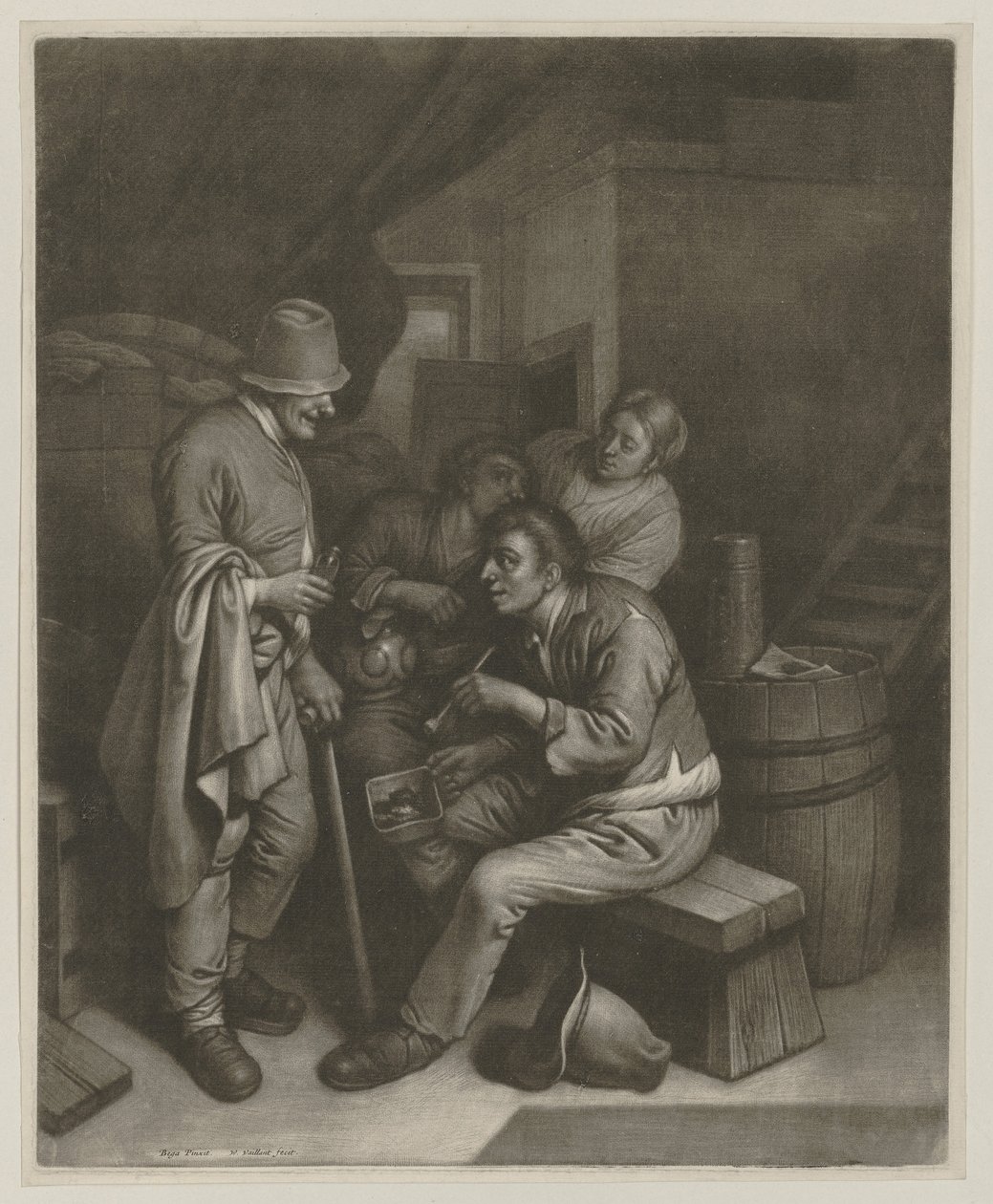 Three Men and a Woman in the Tavern by Wallerant Vaillant