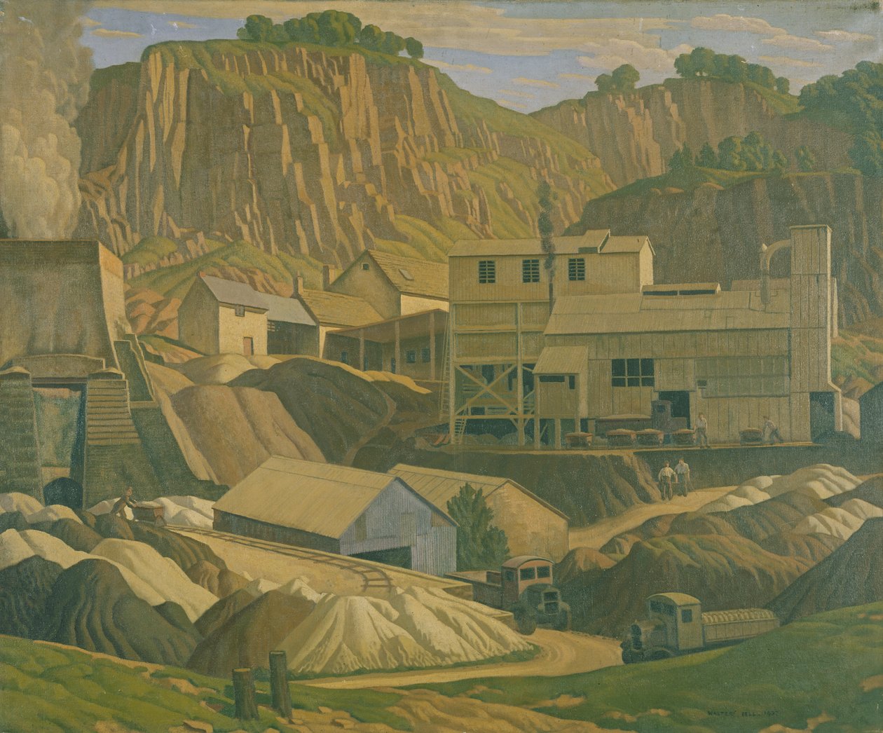 Derbyshire Quarry, 1937 by Walter Bell