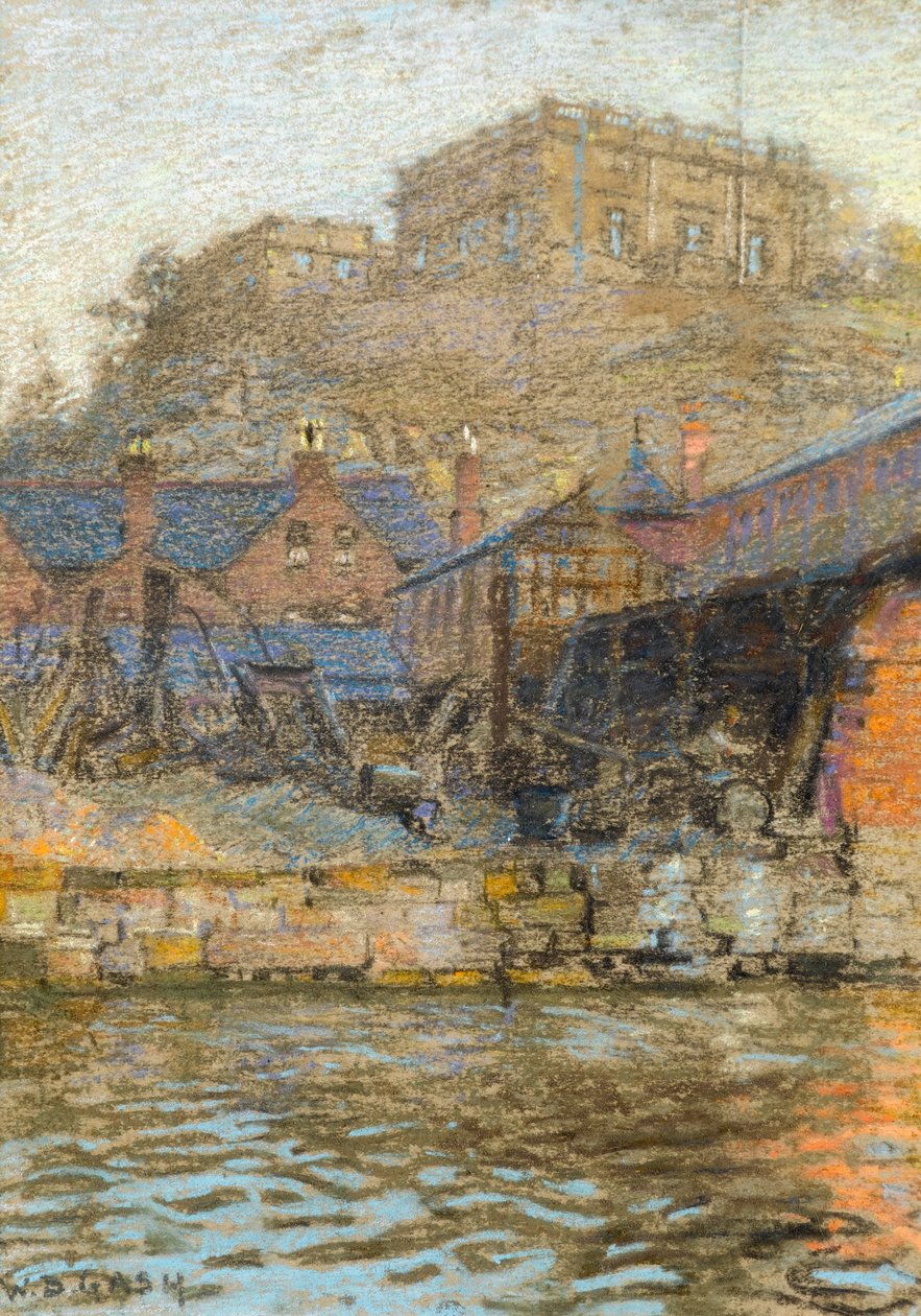 A View of Nottingham Castle from the Canal by Walter Bonner Gash
