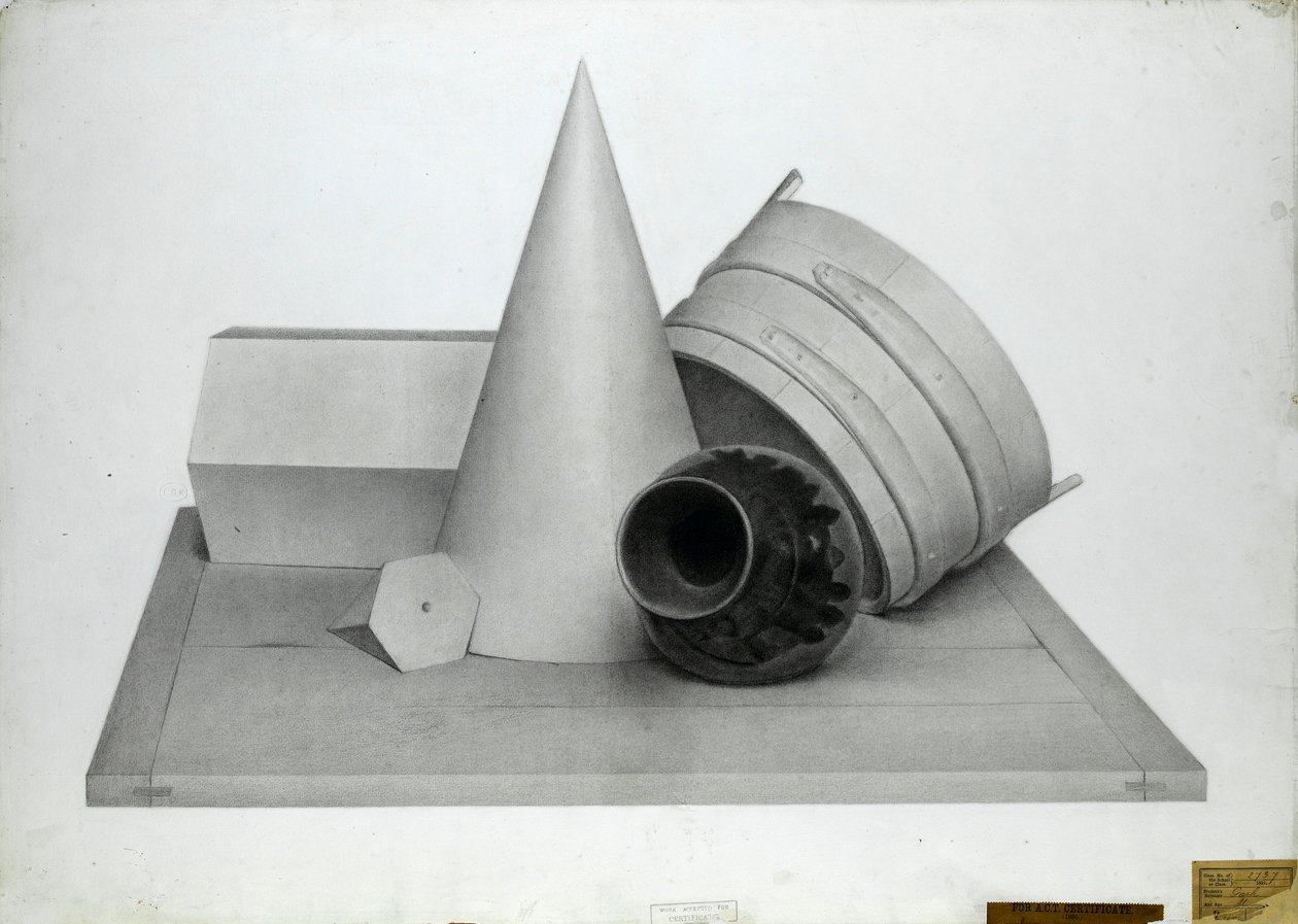 Still Life with Geometric Models and a Vase by Walter Bonner Gash