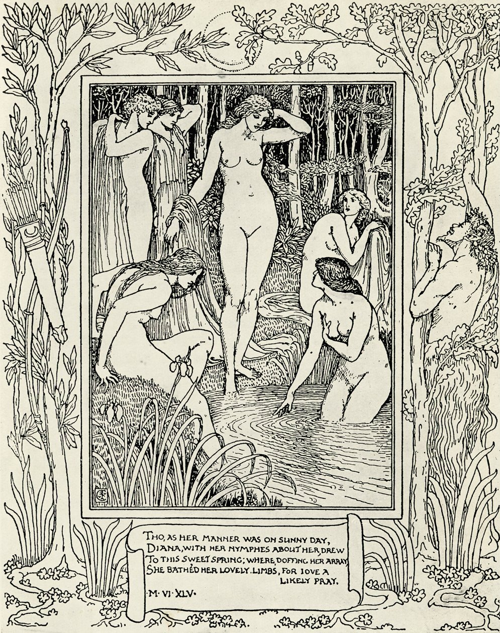 Diana and Her Nymphs, illustration for 