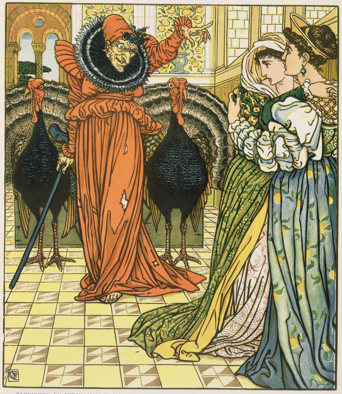 Illustration from The Yellow Dwarf, first edition by Walter Crane
