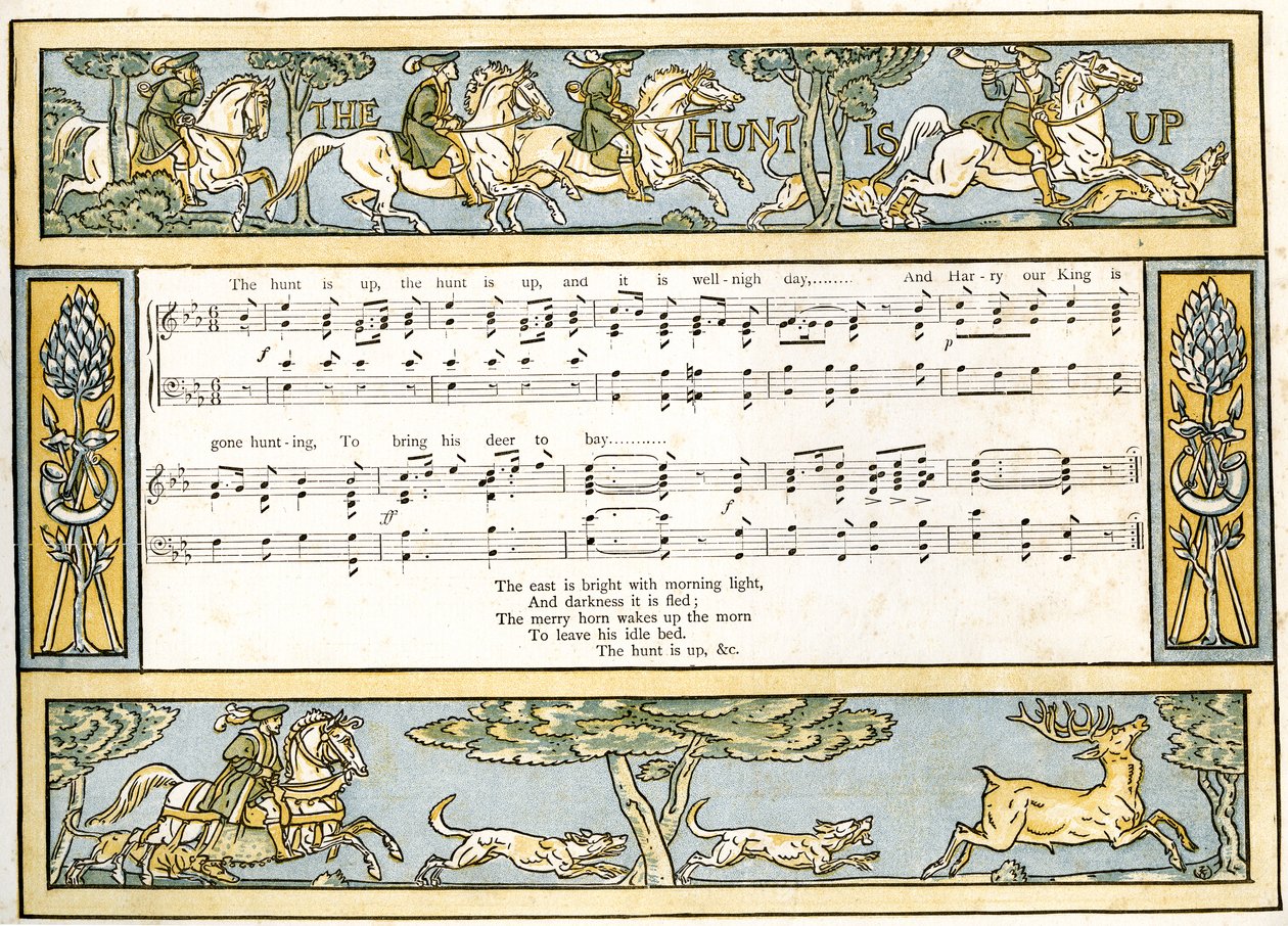 The Hunt is Up and it is well nigh day and Harry our King is gone hunting, song illustration from 