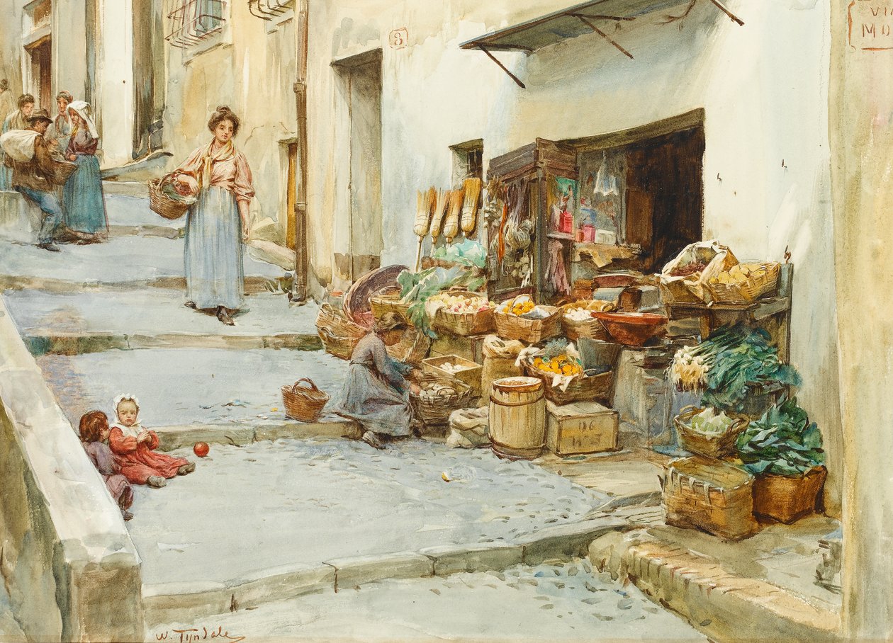 A Vegetable Shop in Italy by Walter Frederick Roofe Tyndale