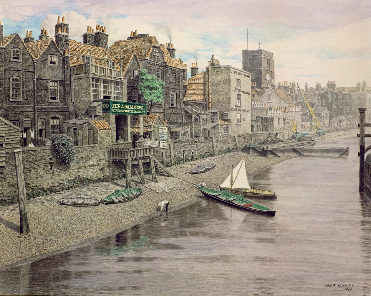 The Adam and Eve Tavern, Chelsea by Walter Greaves