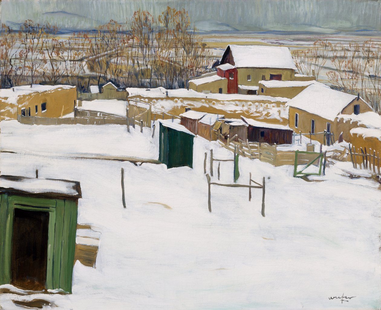 Taos in the Snow, c.1914-20 by Walter Ufer
