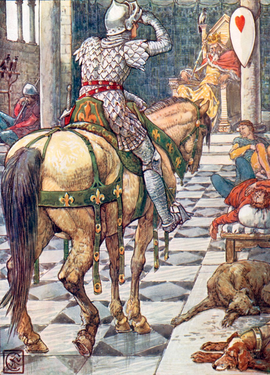 Perceval Obtains the Shield of the Beating Heart by Walter (after) Crane