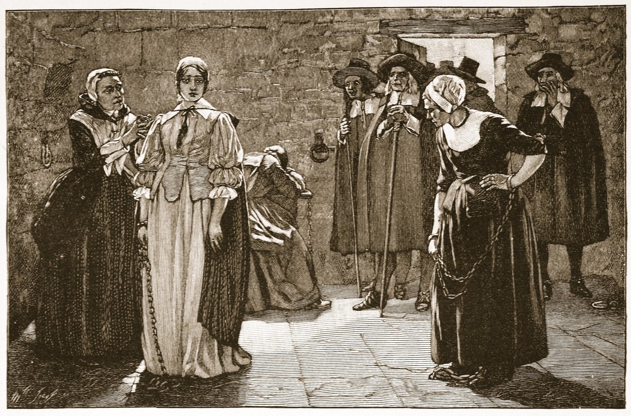 The Sorceresses, an incident of Puritan times, illustration from 