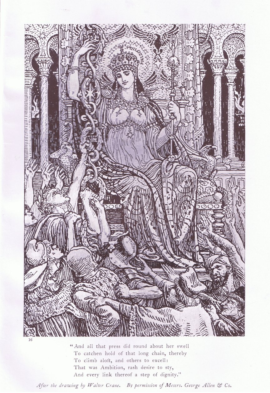 And All That Press Did Round Her Swell by Walter Crane