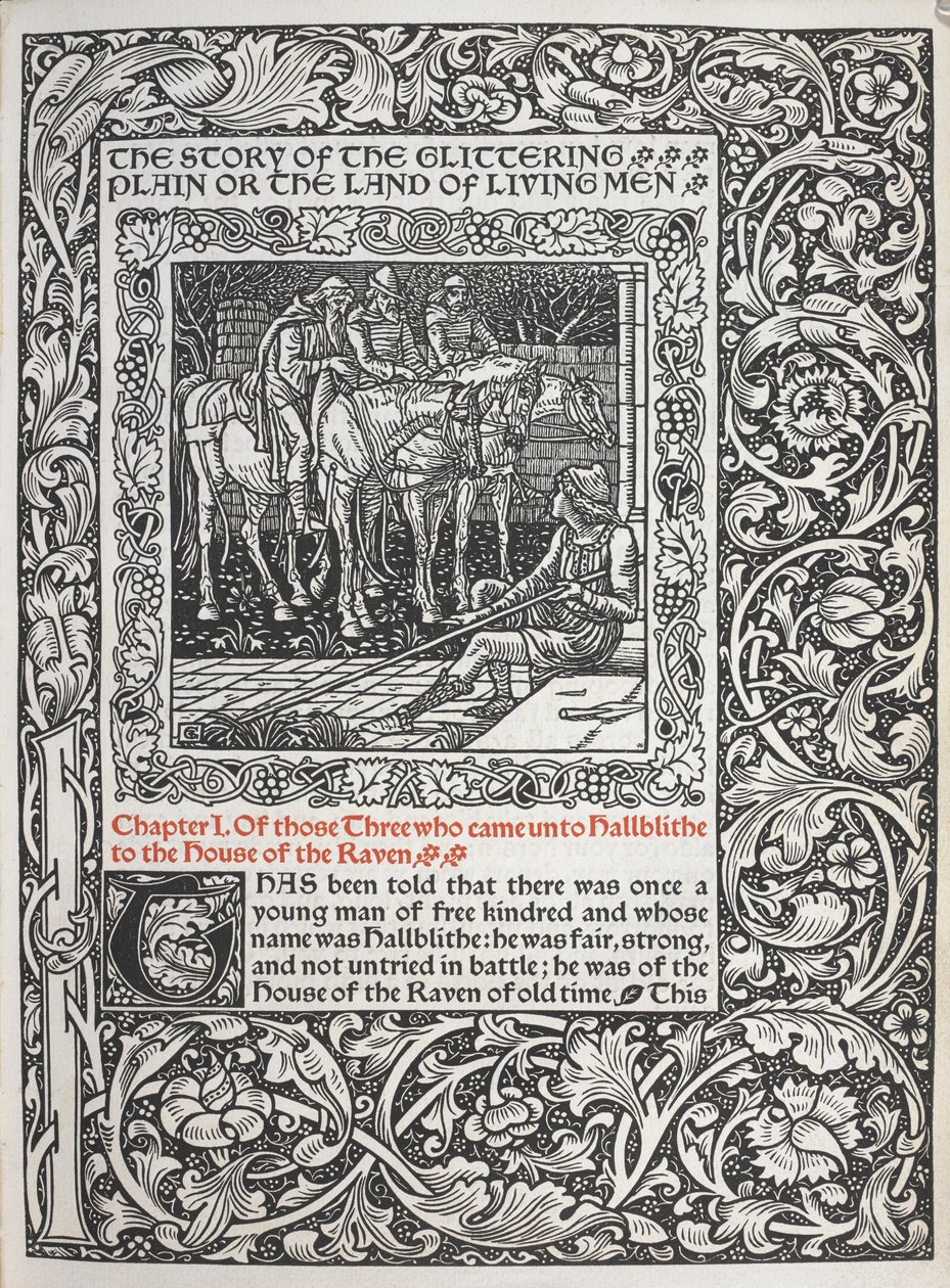 Chapter I. Of those three who came to Hallblithe to the house of the Raven by Walter Crane