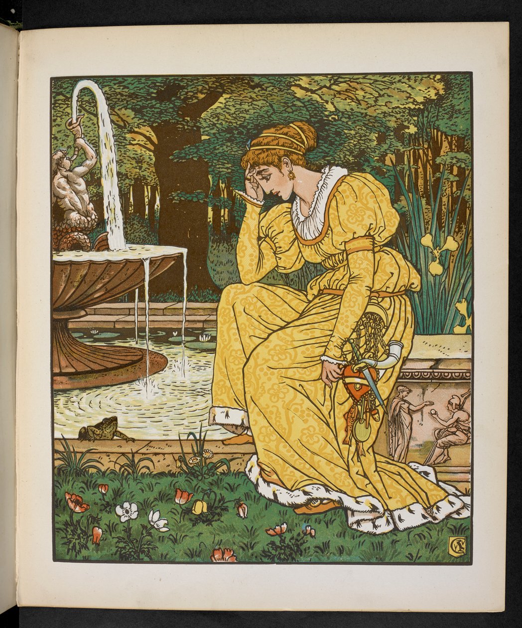 Illustration for the Frog Prince by Walter Crane
