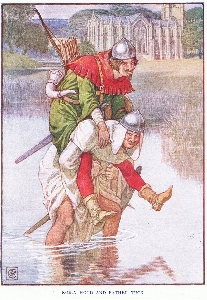 Robin Hood and Father Tuck by Walter Crane