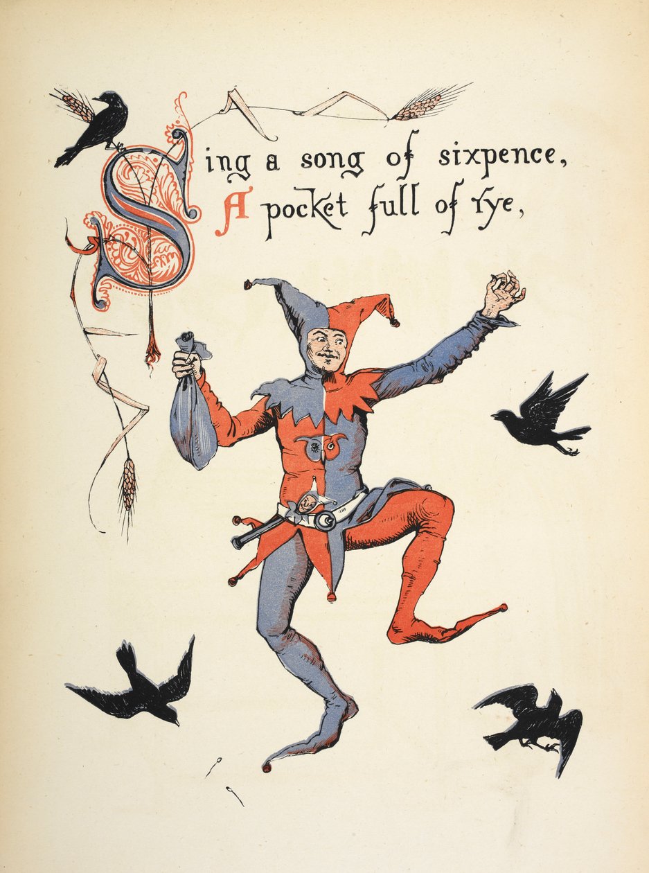 Sing a Song of Sixpence, a Pocket Full of Rye by Walter Crane