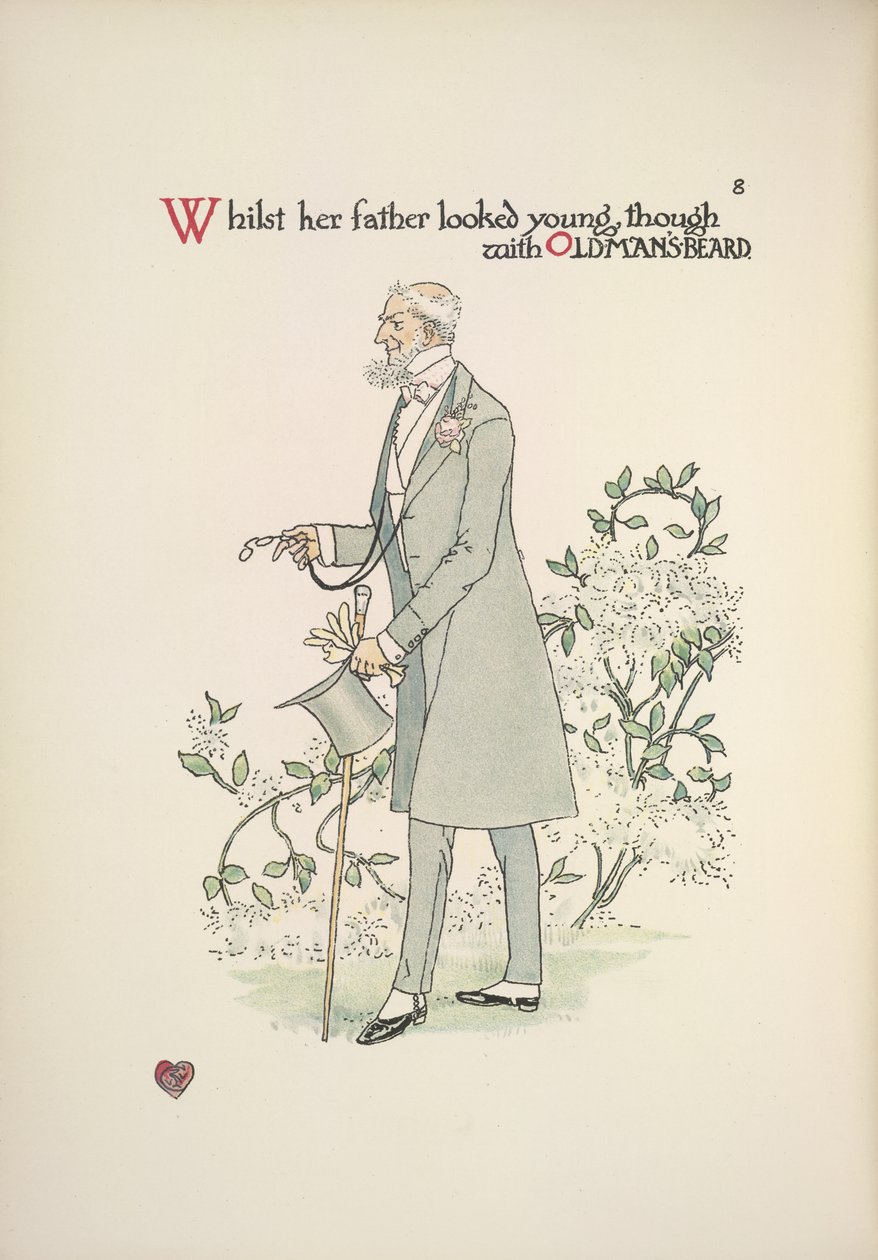The father of the bride in morning dress by Walter Crane