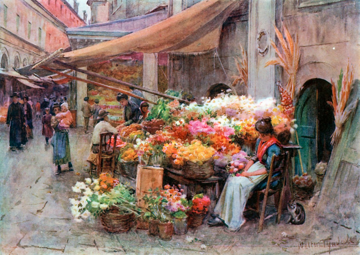 A Stall at the Rialto, Venice by Walter Frederick Roofe Tyndale