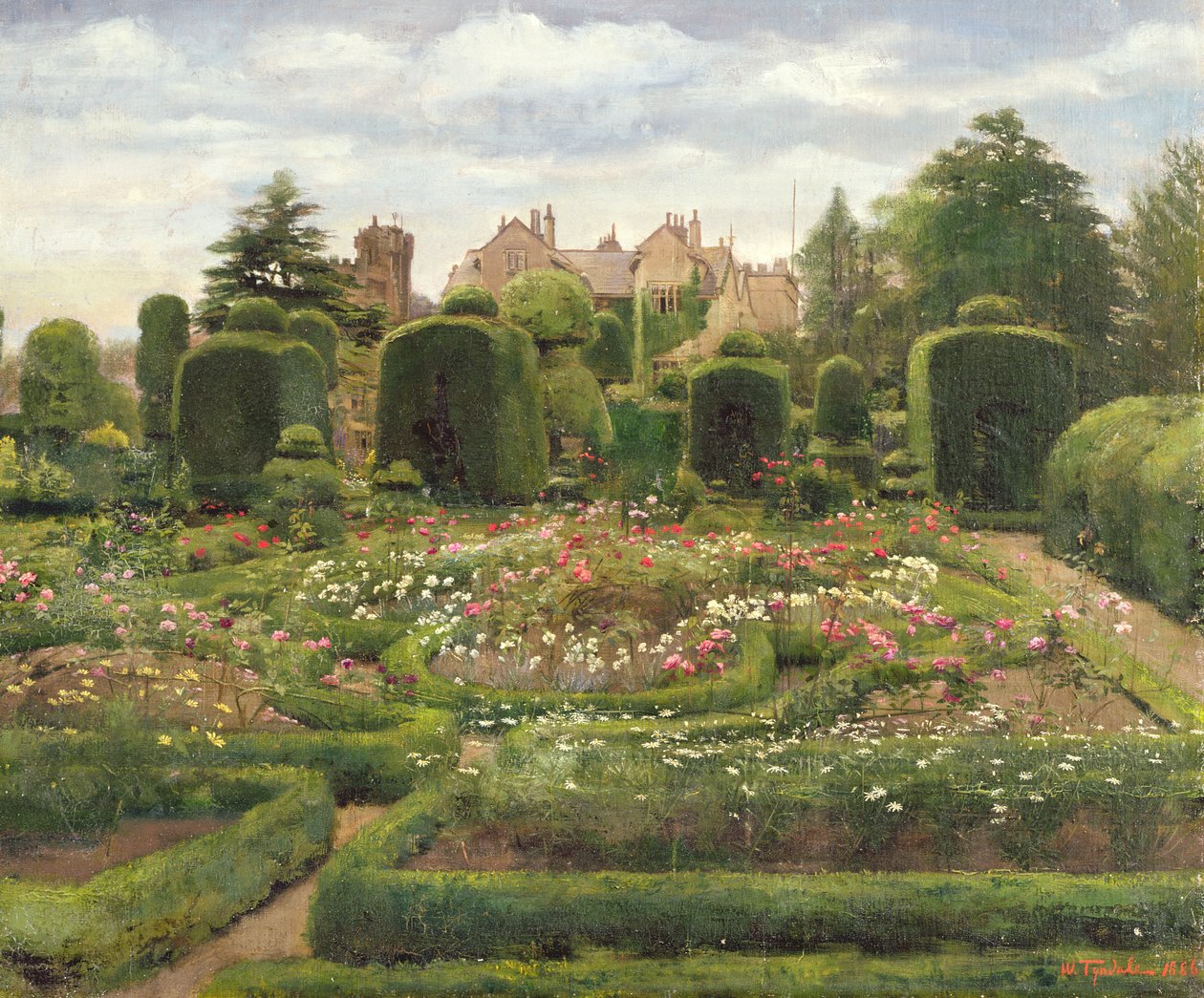 The Topiary Gardens, Levens Hall, Cumbria, 1886 by Walter Frederick Roofe Tyndale