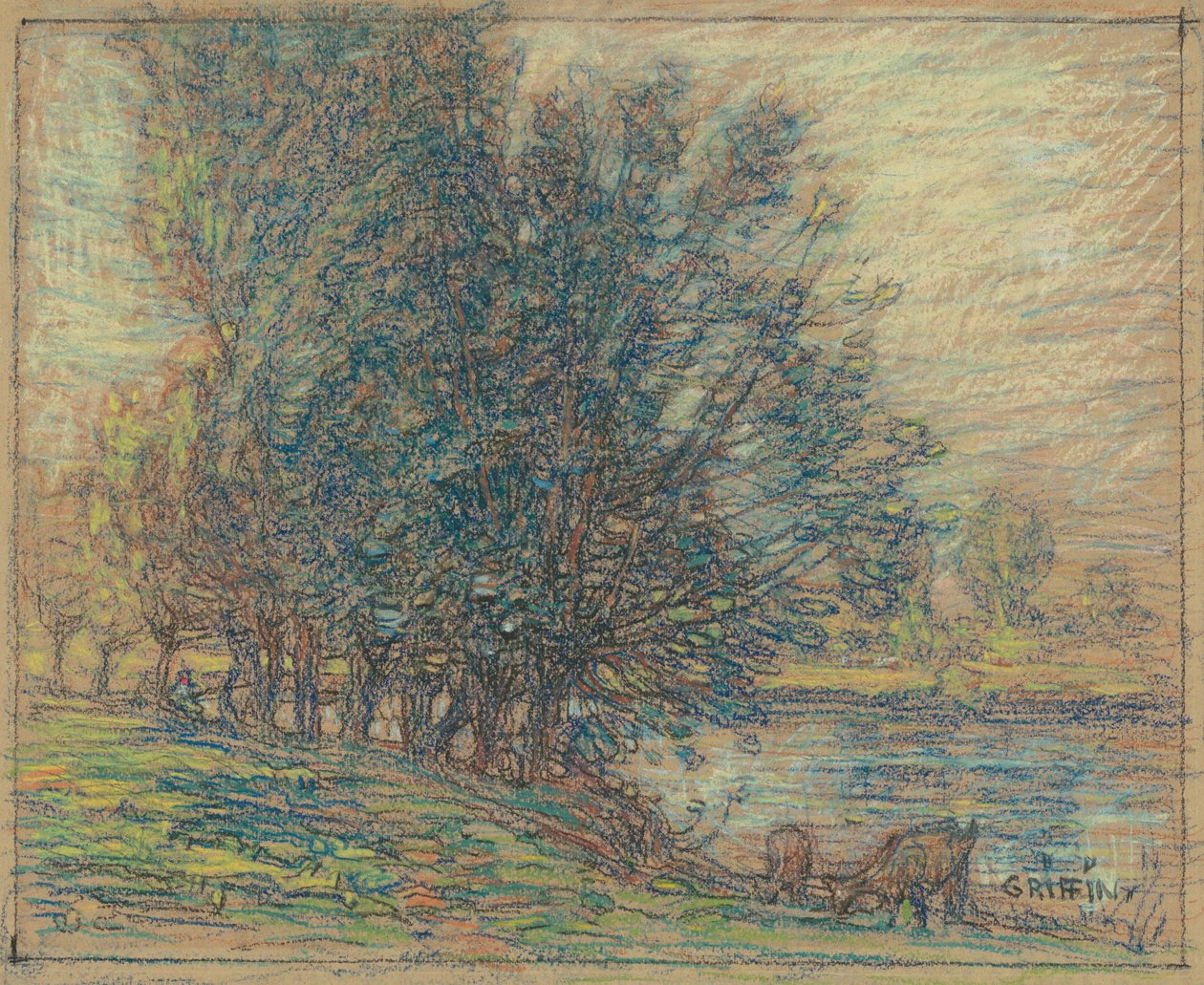 Willows, Longpre, France, c.1911-18 by Walter Griffin