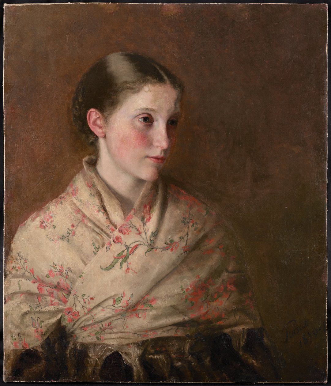 A Girl in a Shawl by Walter Henry Truscott