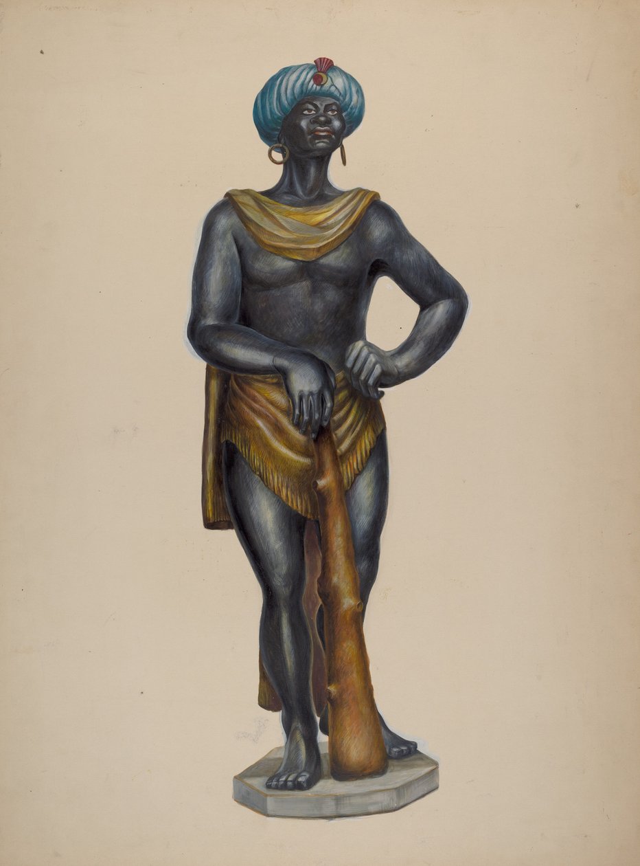 Nubian Slave Figure by Walter Hochstrasser