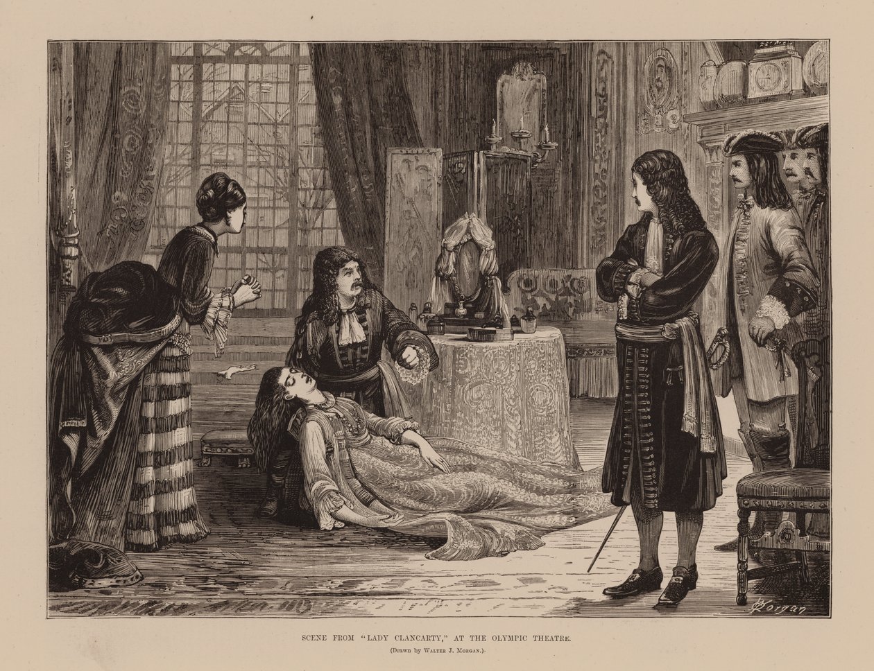 Scene from "Lady Clancarty," at the Olympic Theatre by Walter Jenks Morgan
