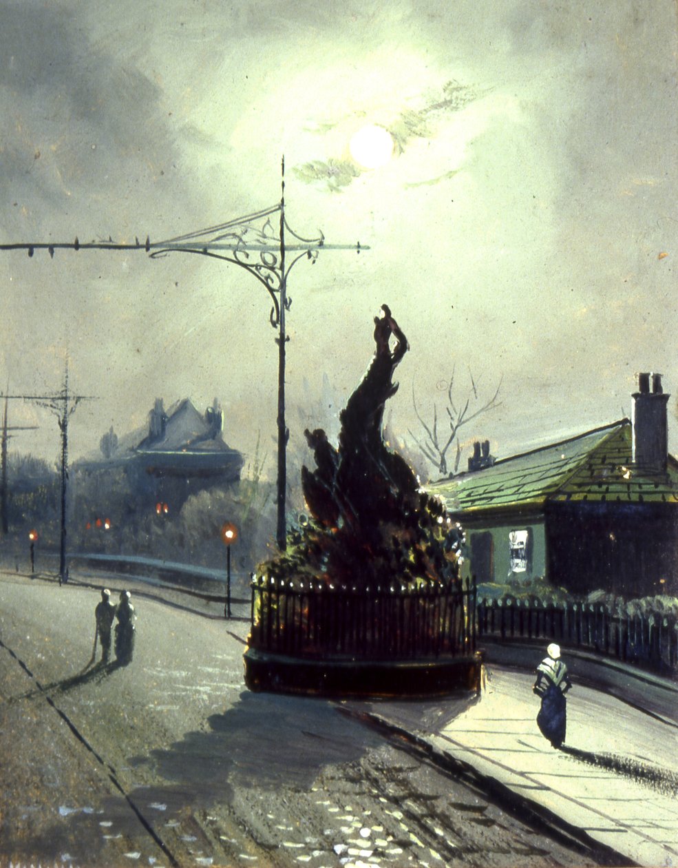 The Original Oak at Night, in Headingley by Walter Linsley (attr. to) Meegan